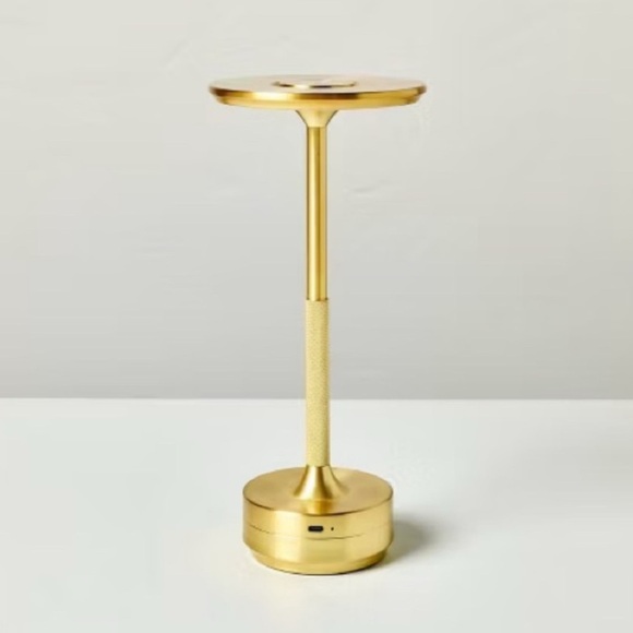 Hearth & Hand with Magnolia Wireless LED Tabletop Lamp Rechargeable Gold NWT - Picture 1 of 10